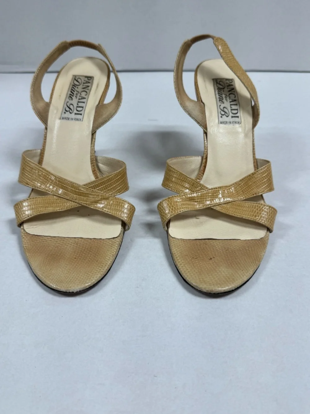 Pancaldi for Diane B Vintage Style Slingback Heels‎ - Size 8.